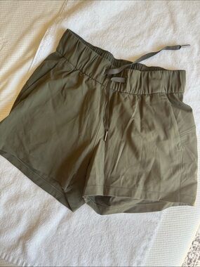 lululemon athletica Olive Green Drawstring Athletic Shorts